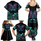 Personalised Hope Fight Suicide Prevention Awareness Family Matching Summer Maxi Dress and Hawaiian Shirt Aboriginal Motif