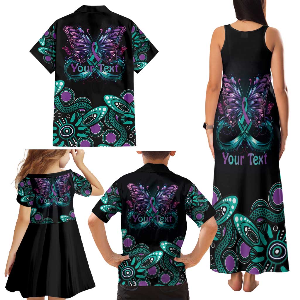 Personalised Hope Fight Suicide Prevention Awareness Family Matching Tank Maxi Dress and Hawaiian Shirt Aboriginal Motif