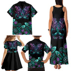 Personalised Hope Fight Suicide Prevention Awareness Family Matching Tank Maxi Dress and Hawaiian Shirt Aboriginal Motif