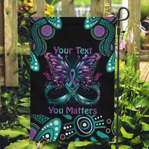 Personalised Hope Fight Suicide Prevention Awareness Garden Flag Aboriginal Motif