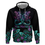 Personalised Hope Fight Suicide Prevention Awareness Hoodie Aboriginal Motif