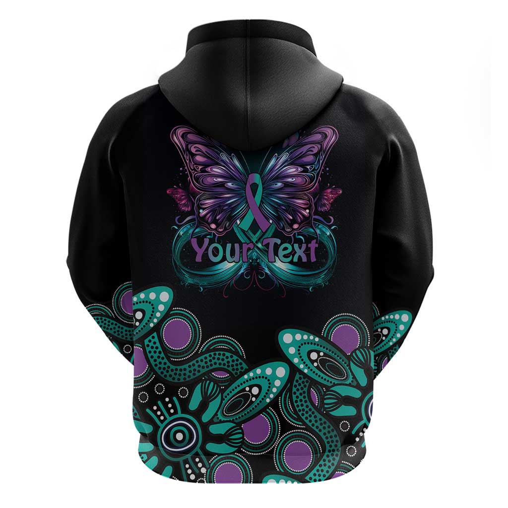 Personalised Hope Fight Suicide Prevention Awareness Hoodie Aboriginal Motif