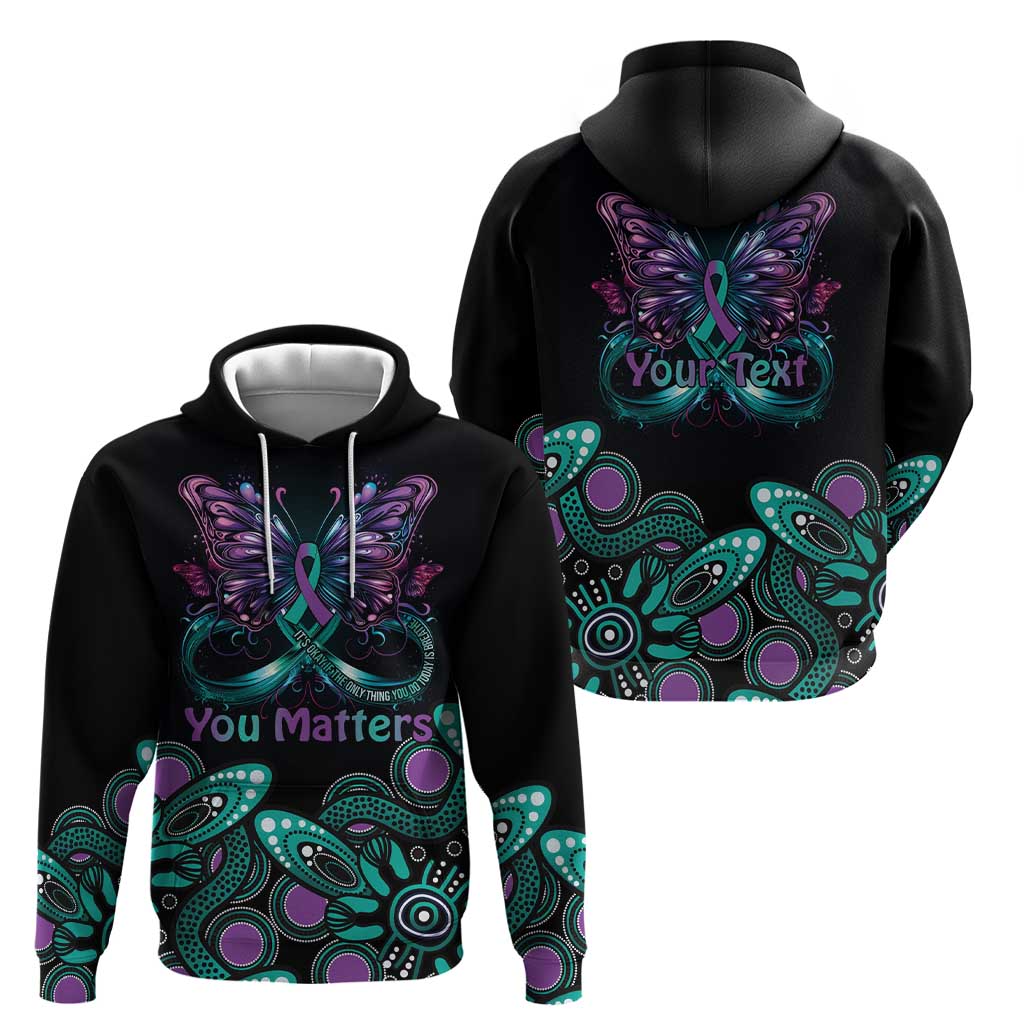 Personalised Hope Fight Suicide Prevention Awareness Hoodie Aboriginal Motif