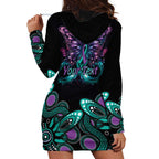 Personalised Hope Fight Suicide Prevention Awareness Hoodie Dress Aboriginal Motif
