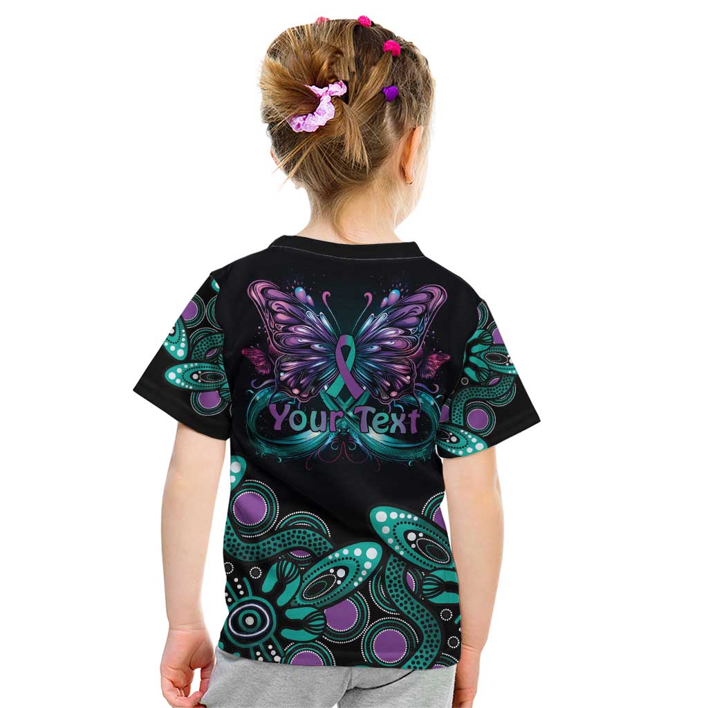 Personalised Hope Fight Suicide Prevention Awareness Kid T Shirt Aboriginal Motif