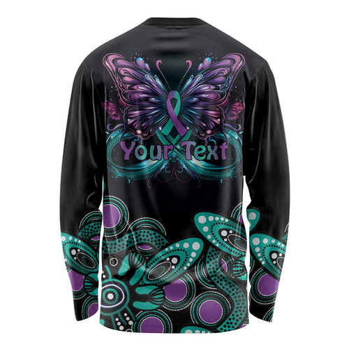 Personalised Hope Fight Suicide Prevention Awareness Long Sleeve Shirt Aboriginal Motif