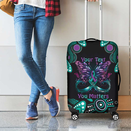 Personalised Hope Fight Suicide Prevention Awareness Luggage Cover Aboriginal Motif