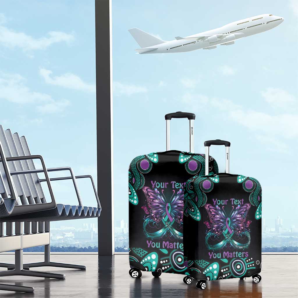 Personalised Hope Fight Suicide Prevention Awareness Luggage Cover Aboriginal Motif