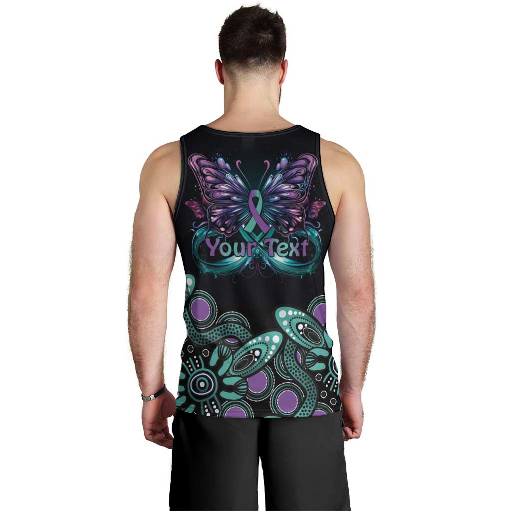 Personalised Hope Fight Suicide Prevention Awareness Men Tank Top Aboriginal Motif