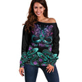 Personalised Hope Fight Suicide Prevention Awareness Off Shoulder Sweater Aboriginal Motif