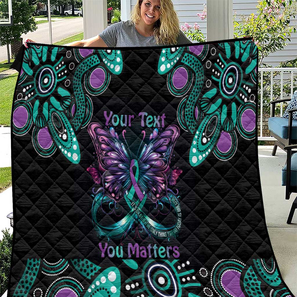 Personalised Hope Fight Suicide Prevention Awareness Quilt Aboriginal Motif