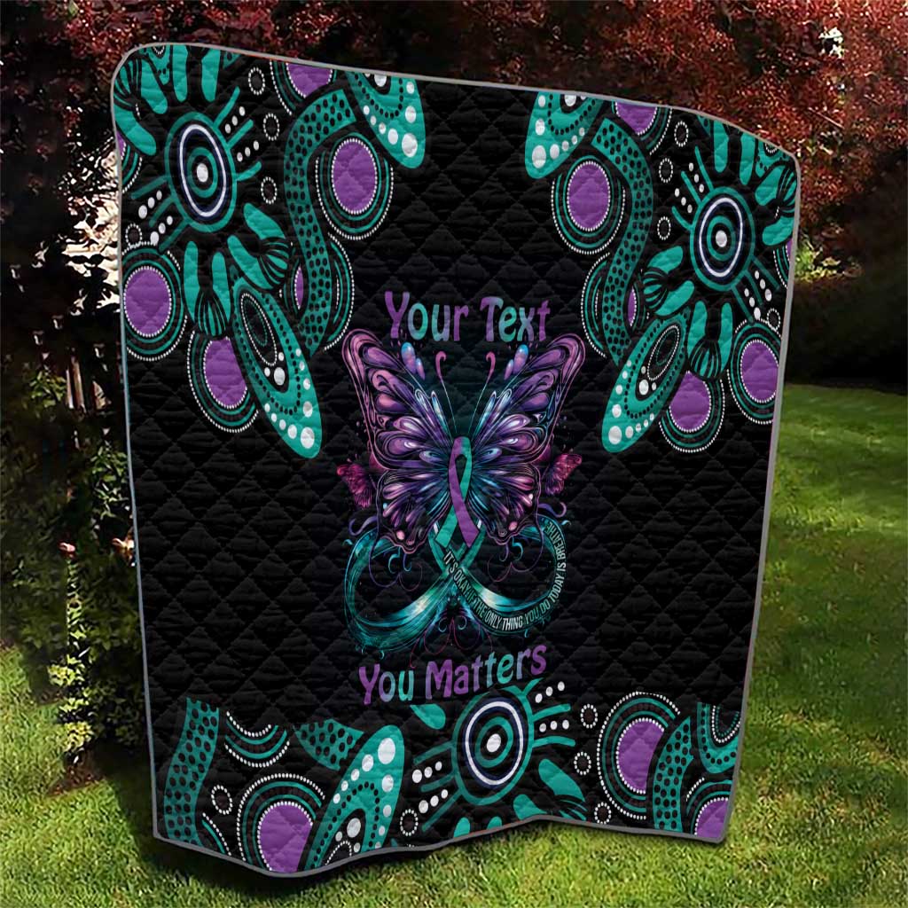 Personalised Hope Fight Suicide Prevention Awareness Quilt Aboriginal Motif