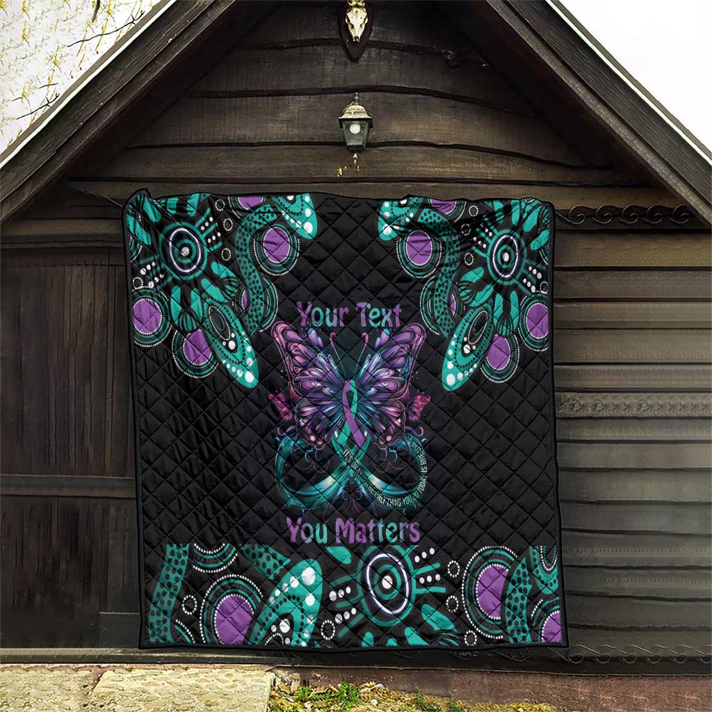 Personalised Hope Fight Suicide Prevention Awareness Quilt Aboriginal Motif