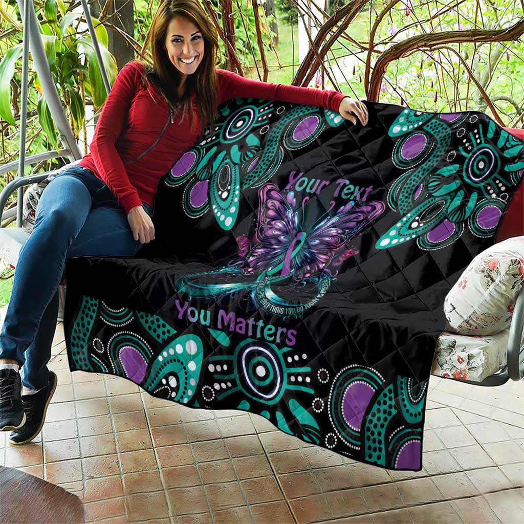 Personalised Hope Fight Suicide Prevention Awareness Quilt Aboriginal Motif