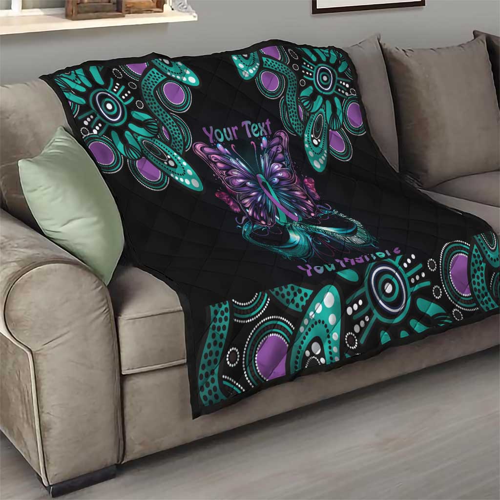 Personalised Hope Fight Suicide Prevention Awareness Quilt Aboriginal Motif