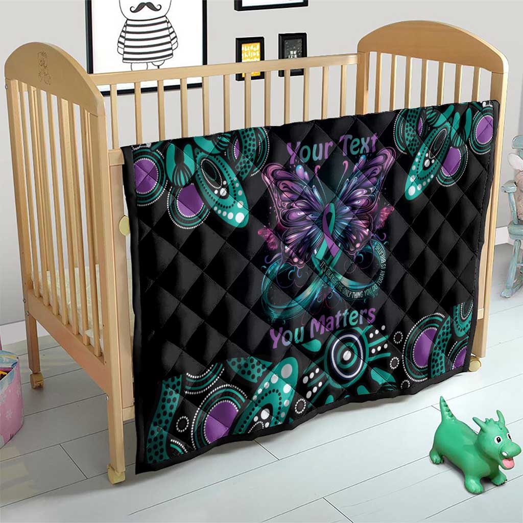 Personalised Hope Fight Suicide Prevention Awareness Quilt Aboriginal Motif
