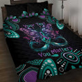 Personalised Hope Fight Suicide Prevention Awareness Quilt Bed Set Aboriginal Motif