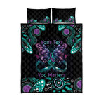 Personalised Hope Fight Suicide Prevention Awareness Quilt Bed Set Aboriginal Motif
