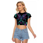 Personalised Hope Fight Suicide Prevention Awareness Raglan Cropped T Shirt Aboriginal Motif