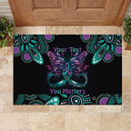 Personalised Hope Fight Suicide Prevention Awareness Rubber Doormat Aboriginal Motif