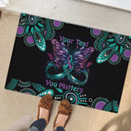 Personalised Hope Fight Suicide Prevention Awareness Rubber Doormat Aboriginal Motif