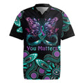 Personalised Hope Fight Suicide Prevention Awareness Rugby Jersey Aboriginal Motif
