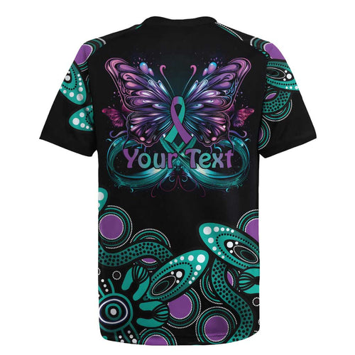 Personalised Hope Fight Suicide Prevention Awareness Rugby Jersey Aboriginal Motif