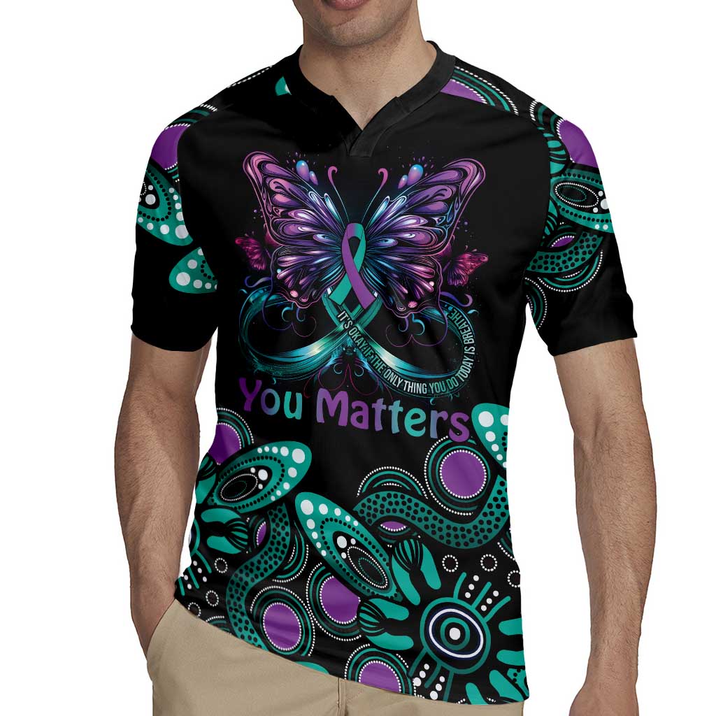 Personalised Hope Fight Suicide Prevention Awareness Rugby Jersey Aboriginal Motif