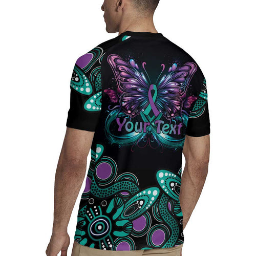 Personalised Hope Fight Suicide Prevention Awareness Rugby Jersey Aboriginal Motif