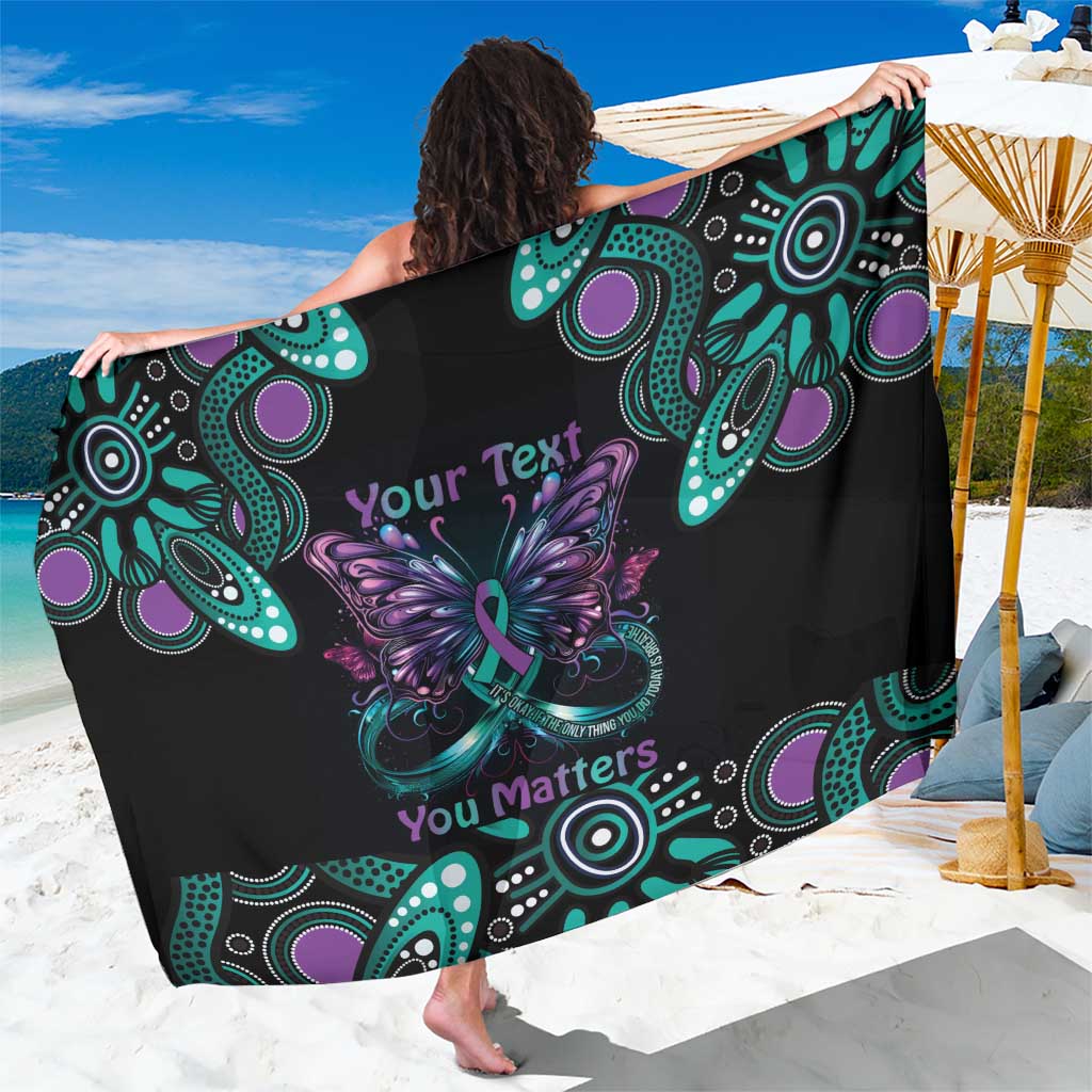 Personalised Hope Fight Suicide Prevention Awareness Sarong Aboriginal Motif