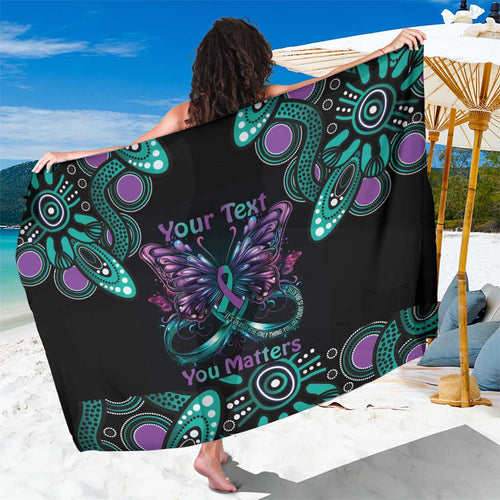 Personalised Hope Fight Suicide Prevention Awareness Sarong Aboriginal Motif