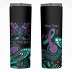 Personalised Hope Fight Suicide Prevention Awareness Skinny Tumbler Aboriginal Motif