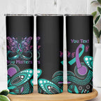 Personalised Hope Fight Suicide Prevention Awareness Skinny Tumbler Aboriginal Motif