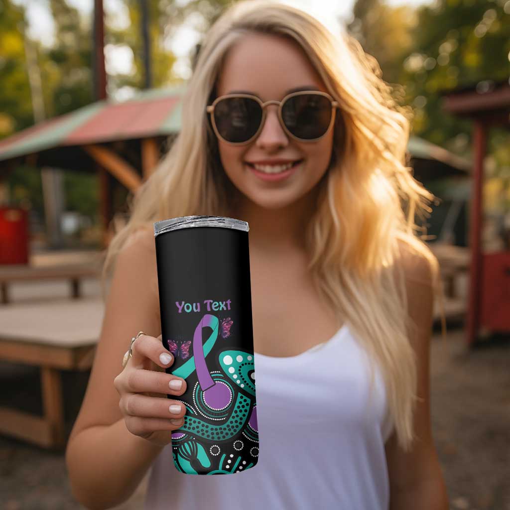 Personalised Hope Fight Suicide Prevention Awareness Skinny Tumbler Aboriginal Motif