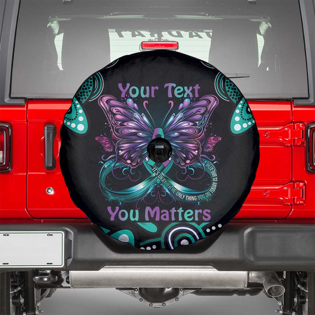 Personalised Hope Fight Suicide Prevention Awareness Spare Tire Cover Aboriginal Motif