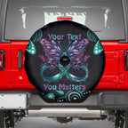 Personalised Hope Fight Suicide Prevention Awareness Spare Tire Cover Aboriginal Motif