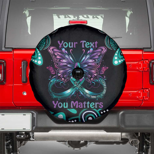 Personalised Hope Fight Suicide Prevention Awareness Spare Tire Cover Aboriginal Motif