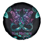 Personalised Hope Fight Suicide Prevention Awareness Spare Tire Cover Aboriginal Motif