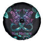 Personalised Hope Fight Suicide Prevention Awareness Spare Tire Cover Aboriginal Motif