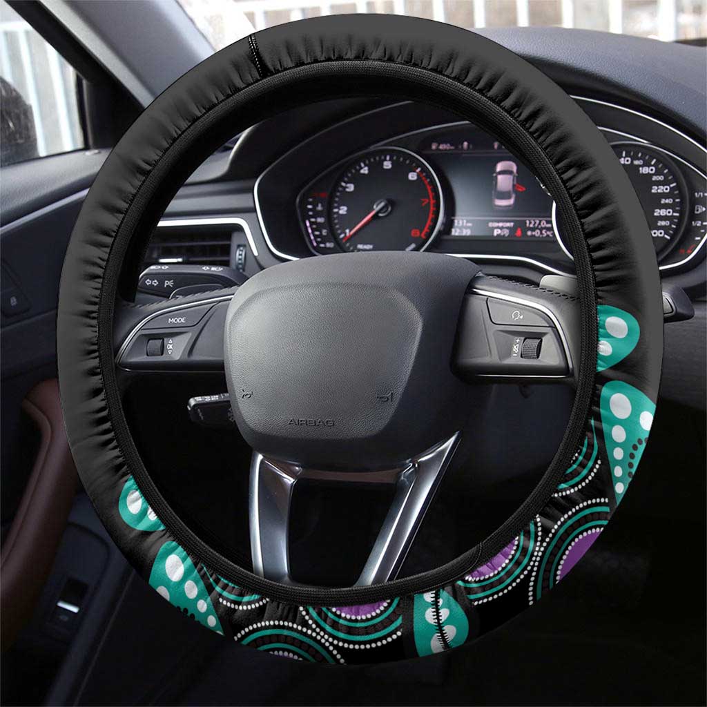 Hope Fight Suicide Prevention Awareness Steering Wheel Cover Aboriginal Motif