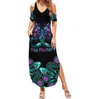 Personalised Hope Fight Suicide Prevention Awareness Summer Maxi Dress Aboriginal Motif
