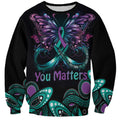 Personalised Hope Fight Suicide Prevention Awareness Sweatshirt Aboriginal Motif