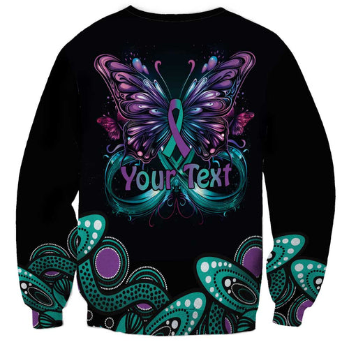 Personalised Hope Fight Suicide Prevention Awareness Sweatshirt Aboriginal Motif