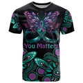 Personalised Hope Fight Suicide Prevention Awareness T Shirt Aboriginal Motif