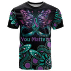 Personalised Hope Fight Suicide Prevention Awareness T Shirt Aboriginal Motif