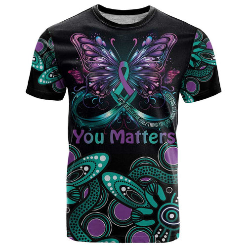 Personalised Hope Fight Suicide Prevention Awareness T Shirt Aboriginal Motif