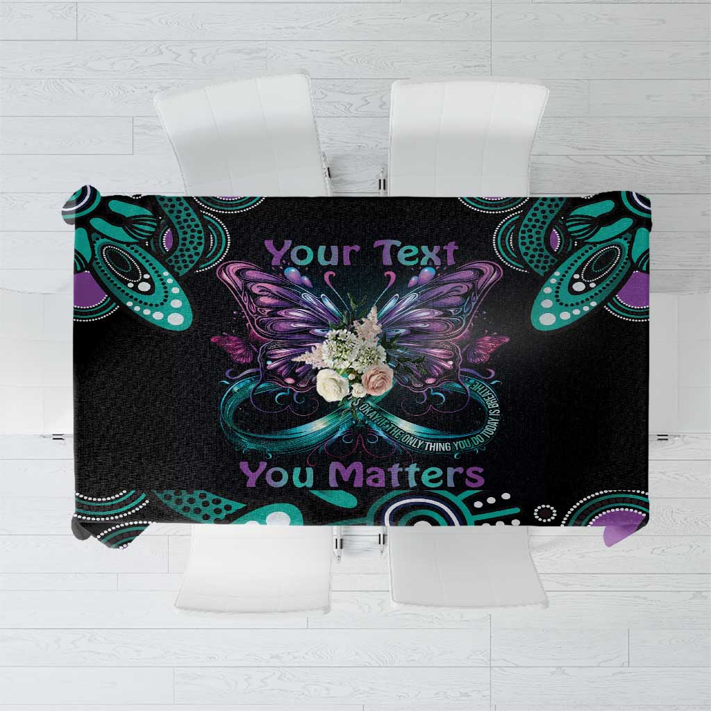 Personalised Hope Fight Suicide Prevention Awareness Tablecloth Aboriginal Motif