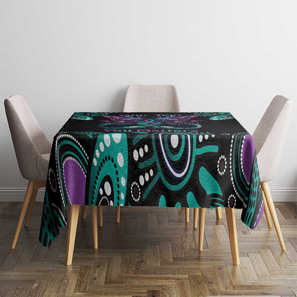 Personalised Hope Fight Suicide Prevention Awareness Tablecloth Aboriginal Motif