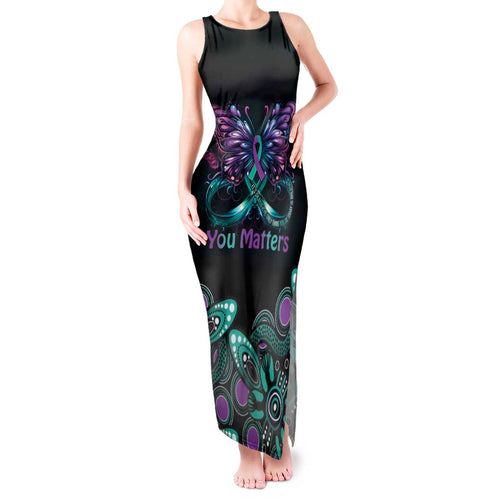 Personalised Hope Fight Suicide Prevention Awareness Tank Maxi Dress Aboriginal Motif