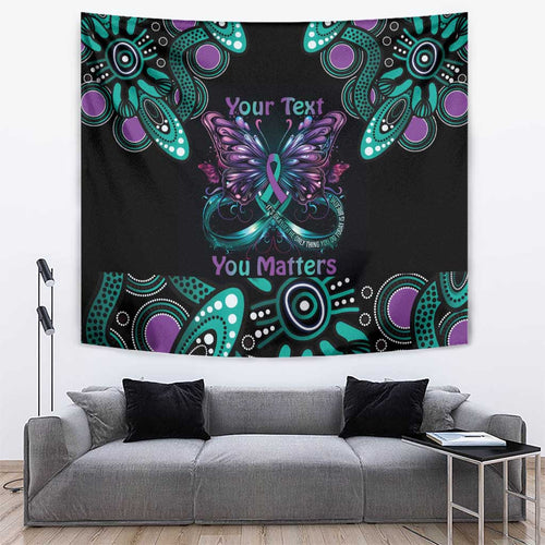 Personalised Hope Fight Suicide Prevention Awareness Tapestry Aboriginal Motif
